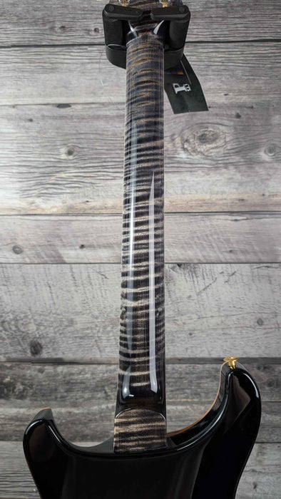 PRS Wood Library McCarty Tremolo w/ 408 Switching Charcoal, Blk Back (Nat Binding) - Stained Neck