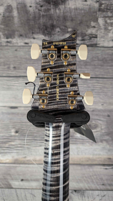 PRS Wood Library McCarty Tremolo w/ 408 Switching Charcoal, Blk Back (Nat Binding) - Stained Neck