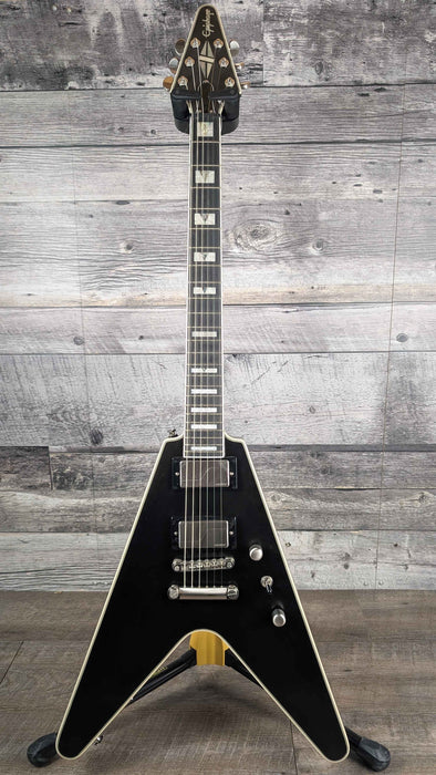 Epiphone Prophecy Flying V avec housse, noir de jais vieilli