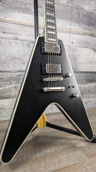Epiphone Prophecy Flying V avec housse, noir de jais vieilli