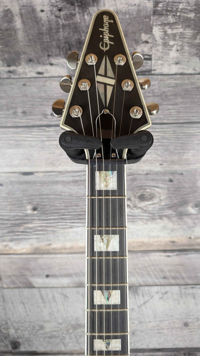 Epiphone Prophecy Flying V avec housse, noir de jais vieilli