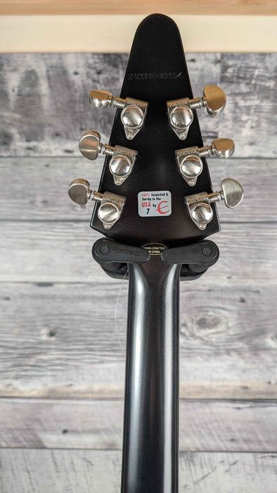 Epiphone Prophecy Flying V avec housse, noir de jais vieilli