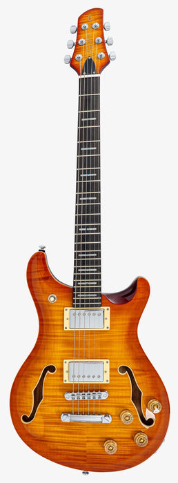Sire Larry Carlton Q7H Hollow Body Electric Guitar, Amber Burst