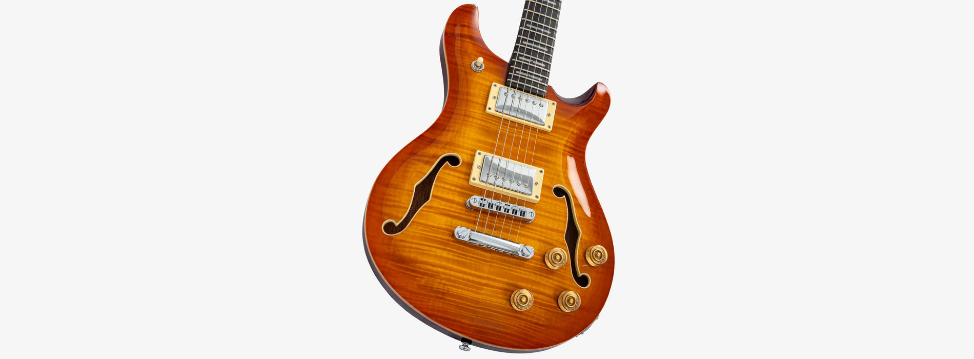 Sire Larry Carlton Q7H Hollow Body Electric Guitar, Amber Burst