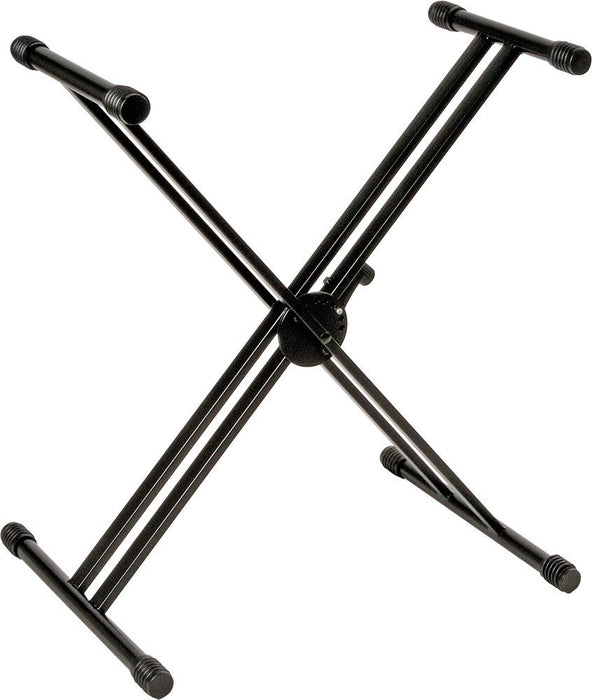 Quiklok X-Style Double Brace Single-Tier Heavy Duty Keyboard Stand