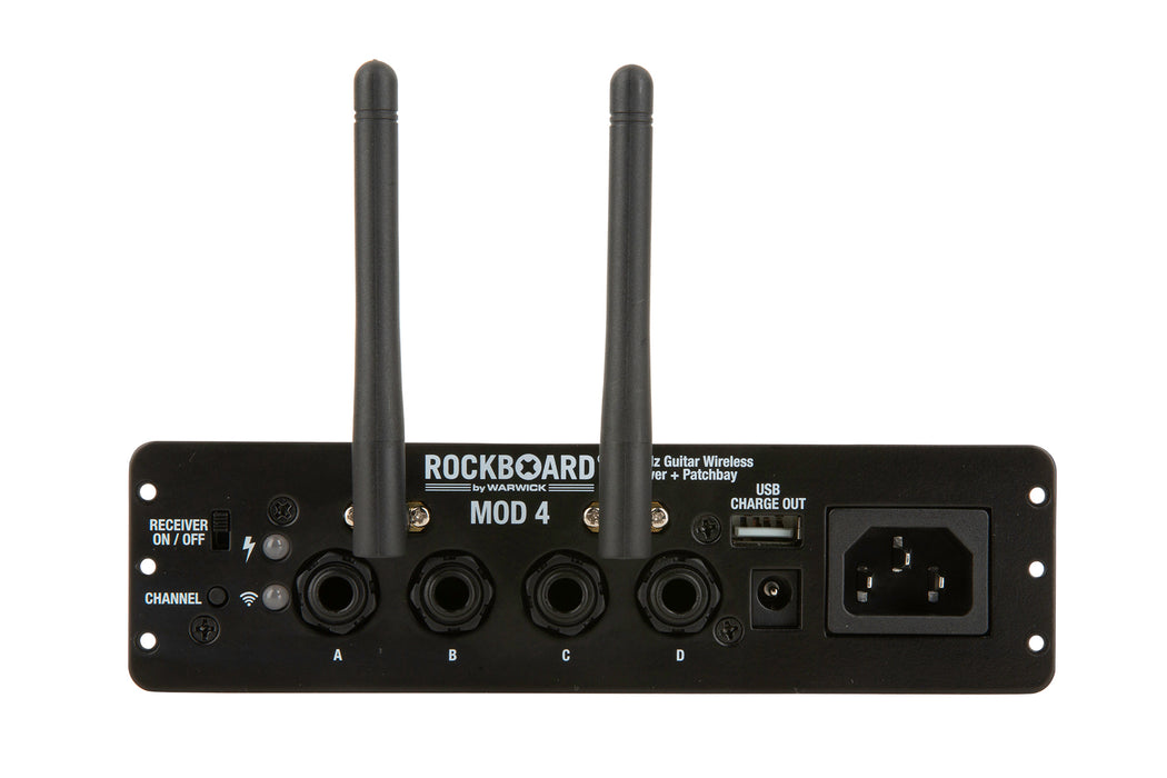 RockBoard MOD 4 & U2 Transmitter - 2.4 GHz Guitar Wireless Receiver, Transmitter + TRS Patchbay