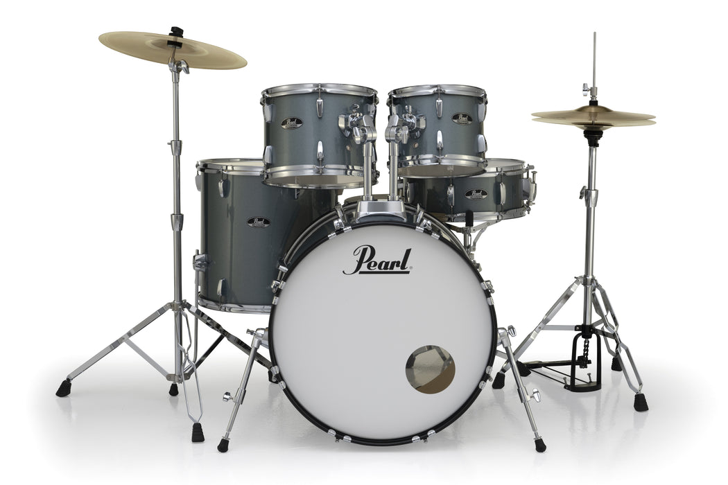 Pearl Roadshow Drum Kit 22-10-12-16-14 w/Cymbals - Charcoal