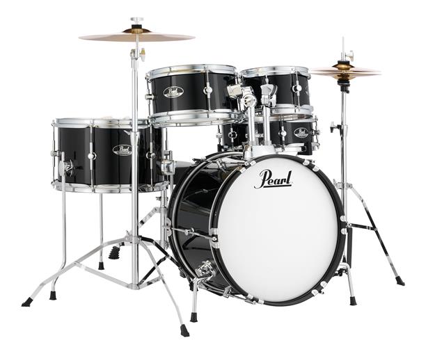 Pearl Roadshow Junior Kit w/Hardware & Cymbals - Jet Black