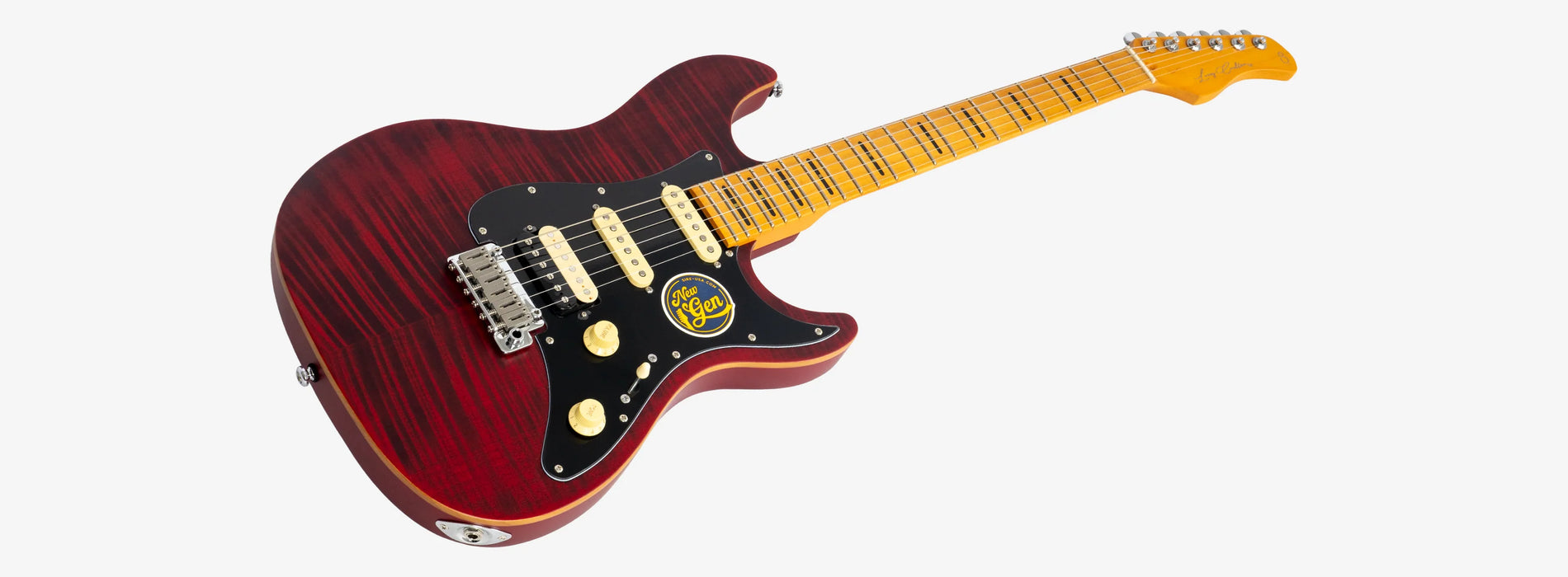 Sire Larry Carlton S7 FM New Gen Electric Guitar, See Through Red