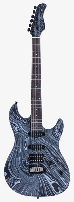 Sire Larry Calrton S7W Electric Guitar, Black Swirl