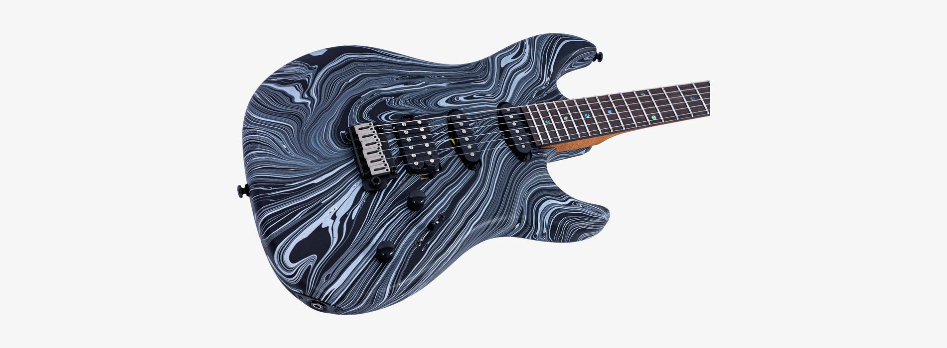 Sire Larry Calrton S7W Electric Guitar, Black Swirl