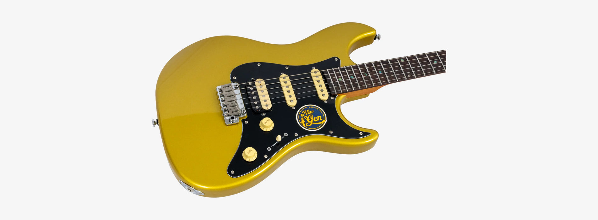 Sire Larry Carlton S7 HSS New Gen Electric Guitar, Metallic Gold