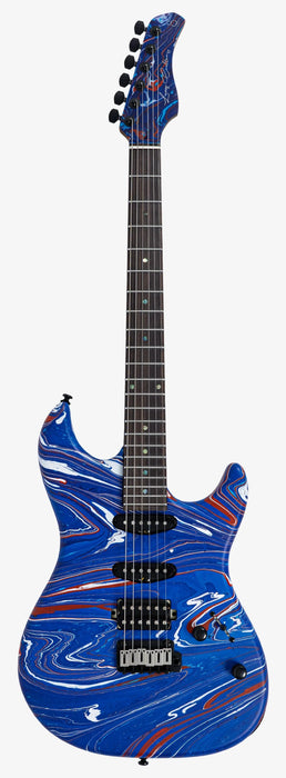 Sire Larry Calrton S7W Electric Guitar, Blue Swirl