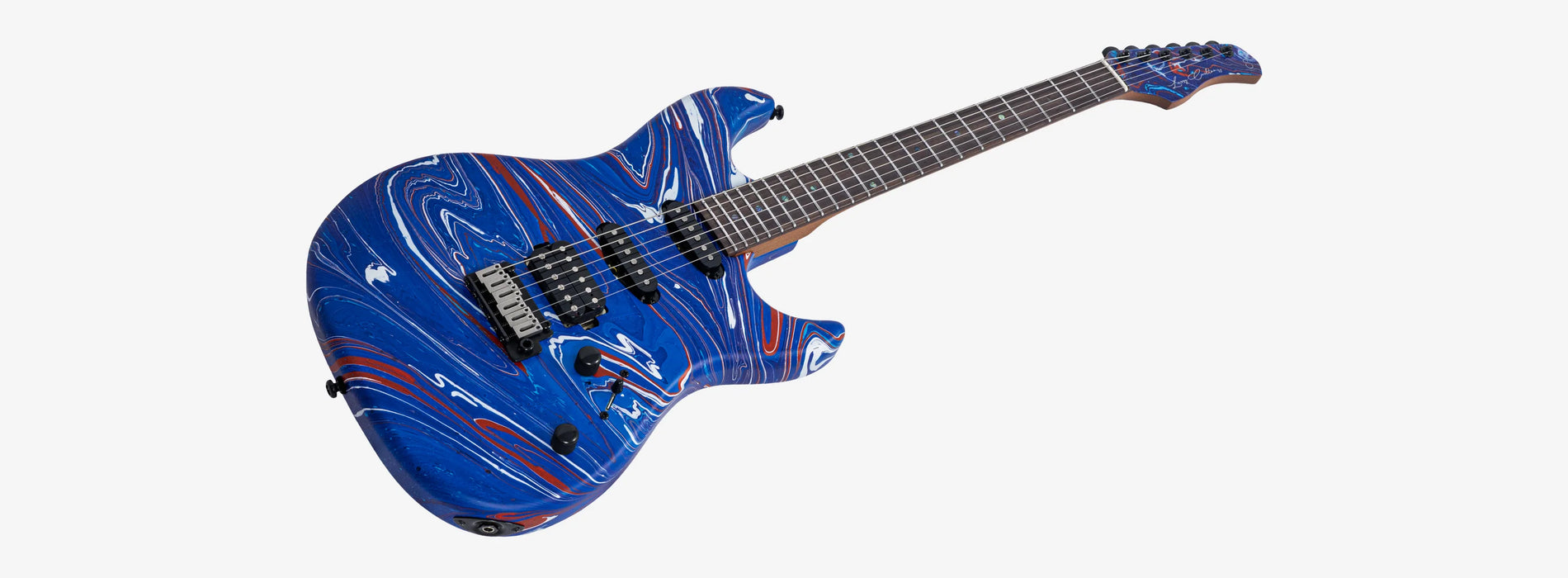 Sire Larry Calrton S7W Electric Guitar, Blue Swirl