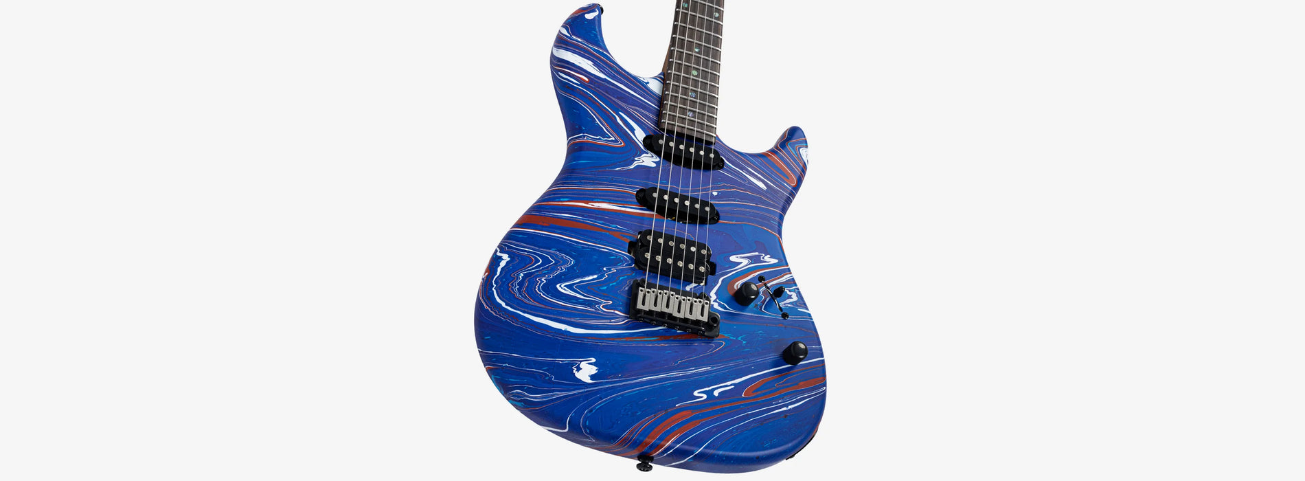 Sire Larry Calrton S7W Electric Guitar, Blue Swirl