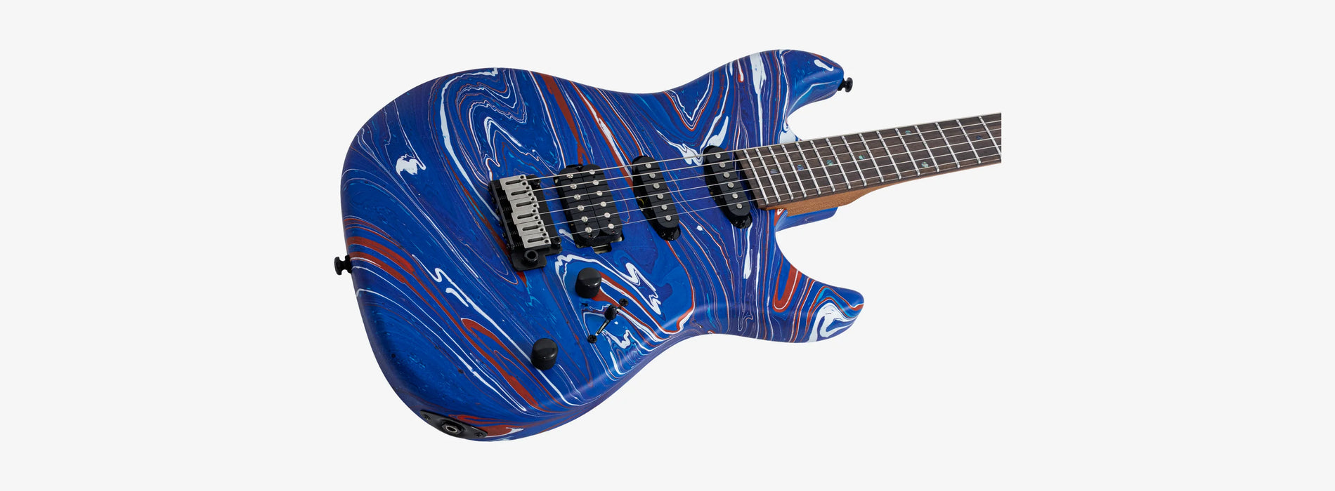 Sire Larry Calrton S7W Electric Guitar, Blue Swirl