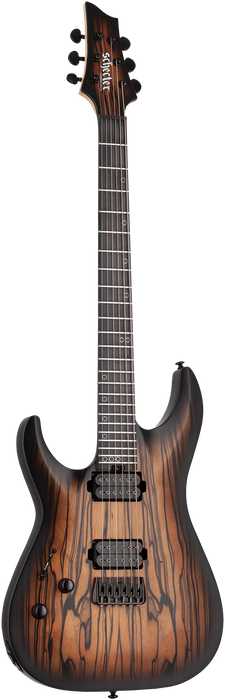 Schecter C-1 Pale Moon Left-Handed, Natural Satin w/Black Burst