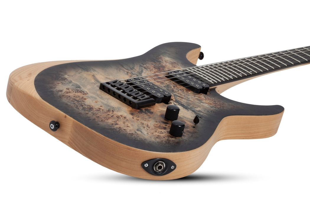 Schecter Reaper-6 Left-Handed Charcoalcoal Burst