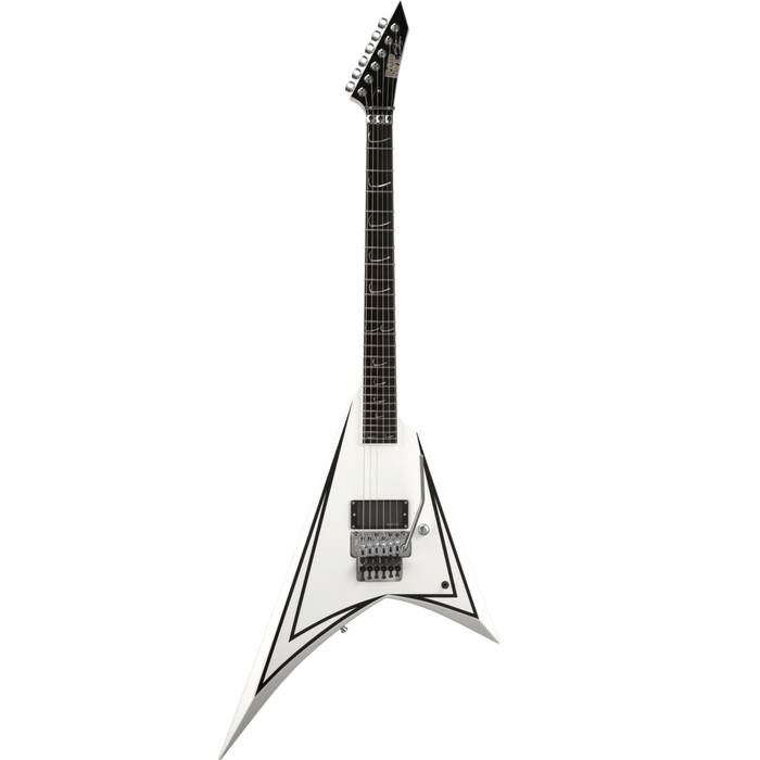 ESP Alexi Laiho Scythe, White with Black Pinstripe