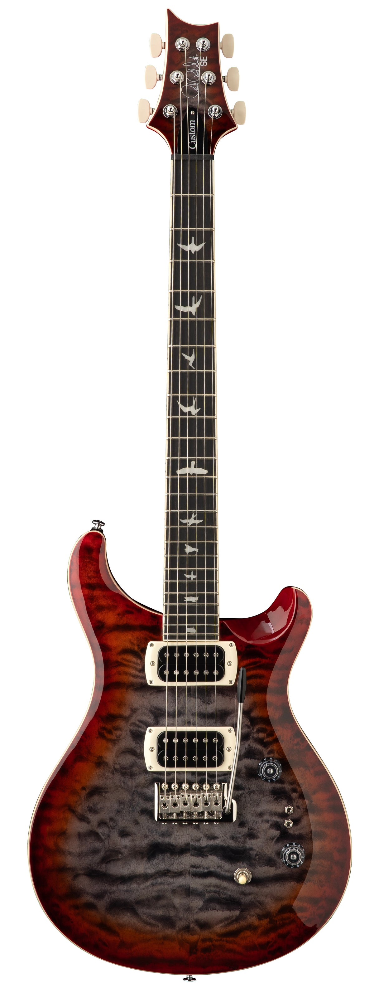 PRS SE Custom 24-08 Quilt package, Charcoal Cherry Burst for Sale