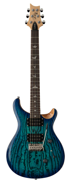 PRS SE "Exotic"  Custom 24 Swamp Ash Burl, Lake Blue (Natural Back)