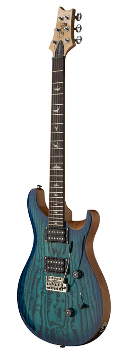 PRS SE "Exotic"  Custom 24 Swamp Ash Burl, Lake Blue (Natural Back)