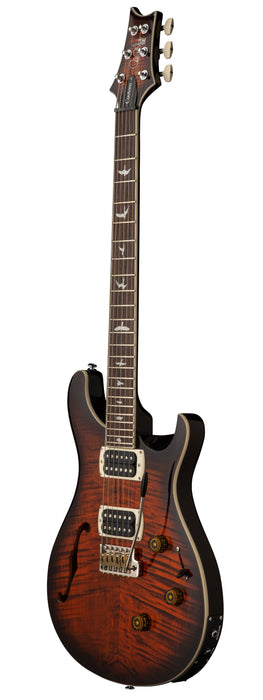 PRS SE Custom 24 Semi-Hollow Piezo , Orange Tiger Smokeburst