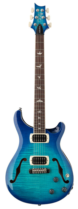 PRS SE Flat Back Hollowbody I Piezo Lake Blue