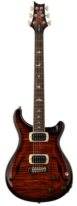 PRS SE Flat Back Hollowbody I Piezo Orange Tiger Smokeburst