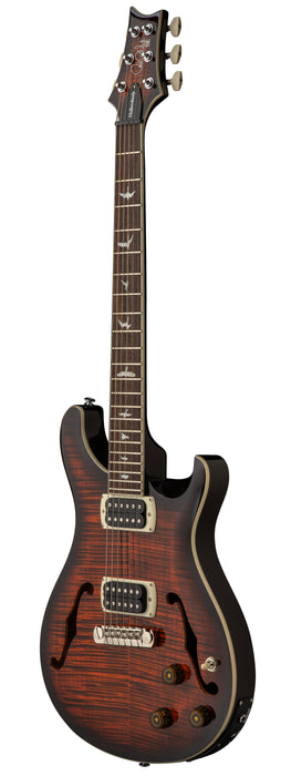PRS SE Flat Back Hollowbody I Piezo Orange Tiger Smokeburst