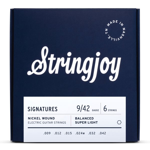 Stringjoy Balanced Super Light Gauge (9-42) Cordes de guitare électrique enroulées en nickel