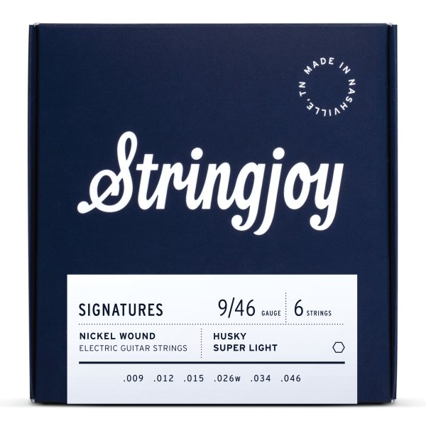 Stringjoy Husky Super Light Gauge (9-46) Cordes de guitare électrique enroulées en nickel