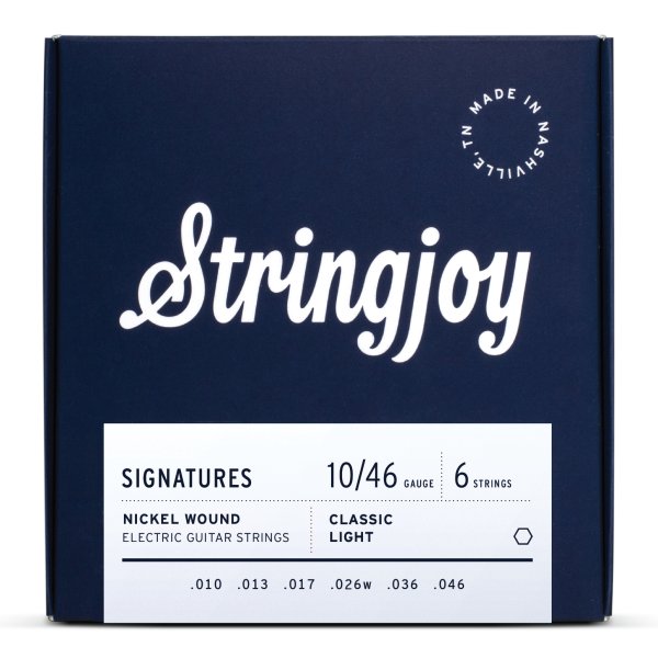 Stringjoy Classic Light Gauge 10-46 Cordes de guitare électrique enroulées en nickel
