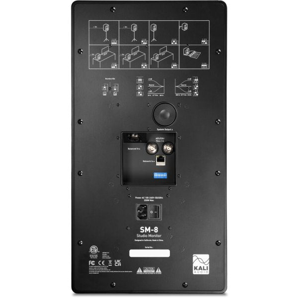 Kali Audio 8" 3-Way 300W Active Studio Monitor w/Network Control, Black, (Single)