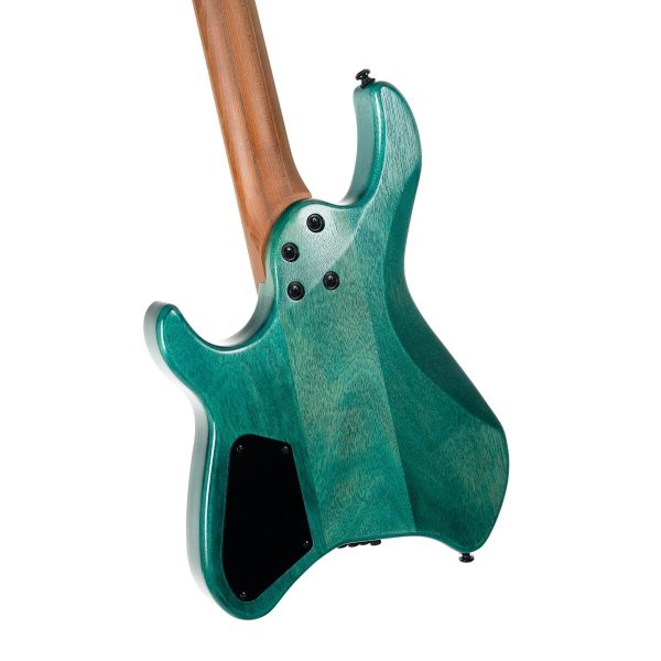 Cort SPACE-G6MS-SGTQ-BAG G Series Space Headless Electric Guitar, Semi Gloss Turquoise