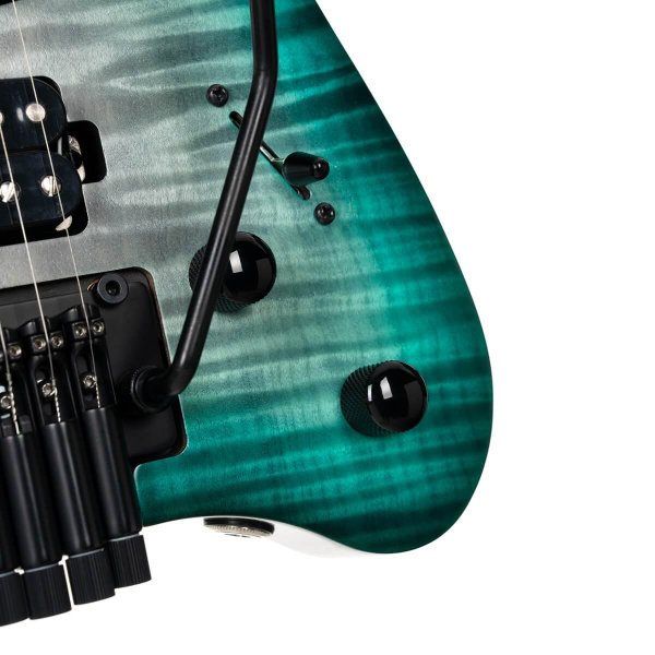 Cort SPACE-G6TR-SGLG-BAG G Series Space Headless Electric Guitar,  Semi Gloss Lagoon