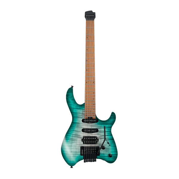 Cort SPACE-G6TR-SGLG-BAG G Series Space Headless Electric Guitar,  Semi Gloss Lagoon