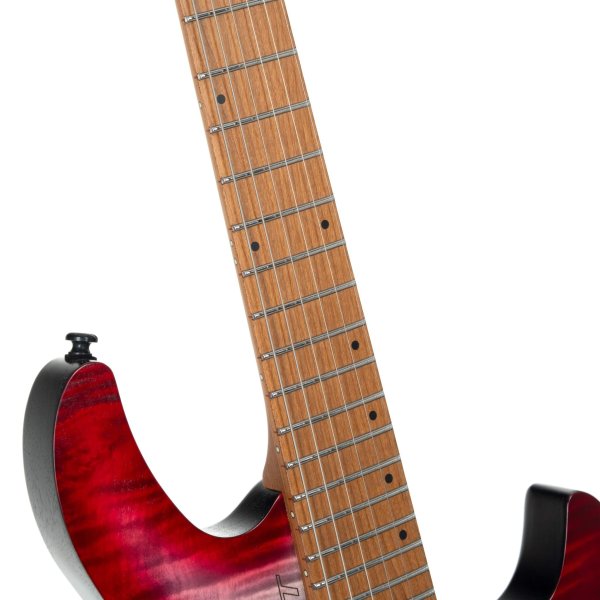Cort SPACE-G6TRSGLV-BAG G Series Space Headless Electric Guitar, Semi Gloss Lava