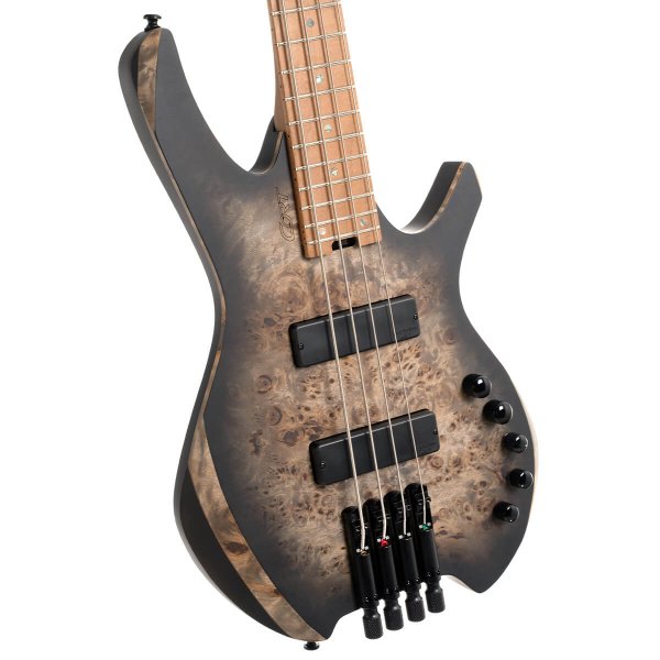 Cort SPACE4-BAG-SDB Space 4 Artisan Series 4-String Headless Electric Bass w/Bag, Star Dust Black