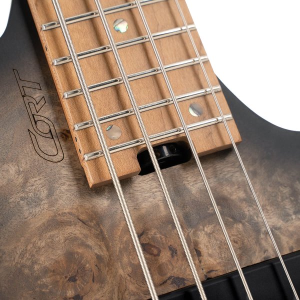 Cort SPACE4-BAG-SDB Space 4 Artisan Series 4-String Headless Electric Bass w/Bag, Star Dust Black