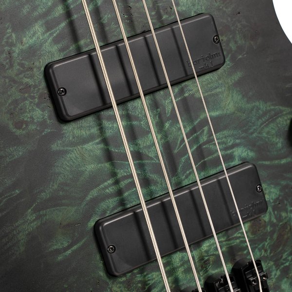 Cort SPACE4-BAG-SDG Space 4 Artisan Series 4-String Headless Electric Bass w/Bag, Star Dust Green