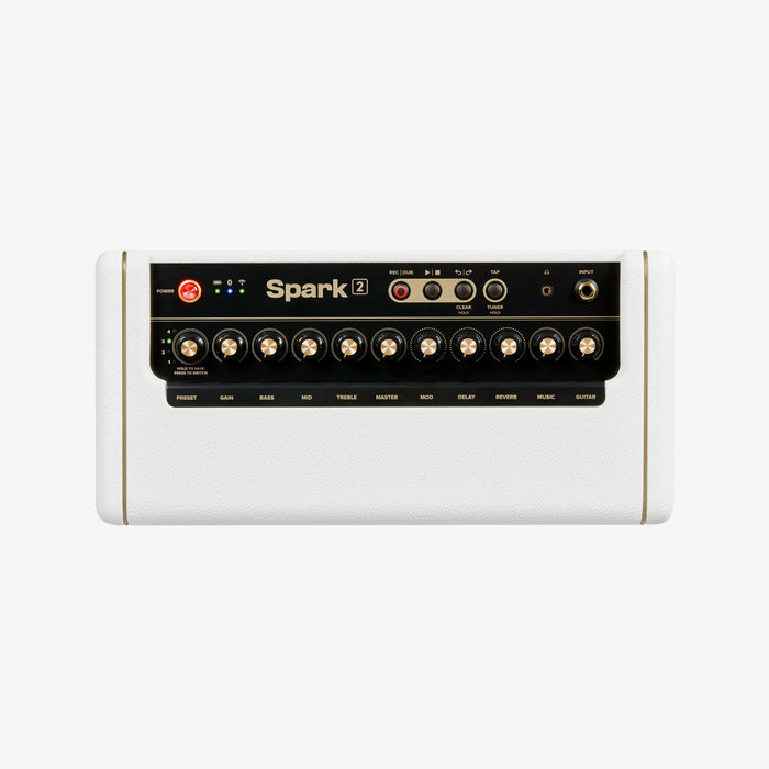 SPARK2 50-Watt Smart Guitar Practice Amp & Bluetooth Speaker, Pearl