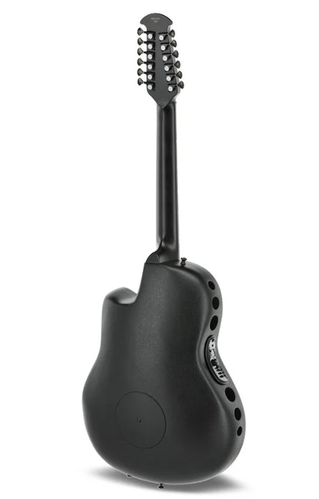 Ovation Adamas Melissa Etheridge Signature Mid Cutaway 12-string Electric/ Acoustic Guitar, Black