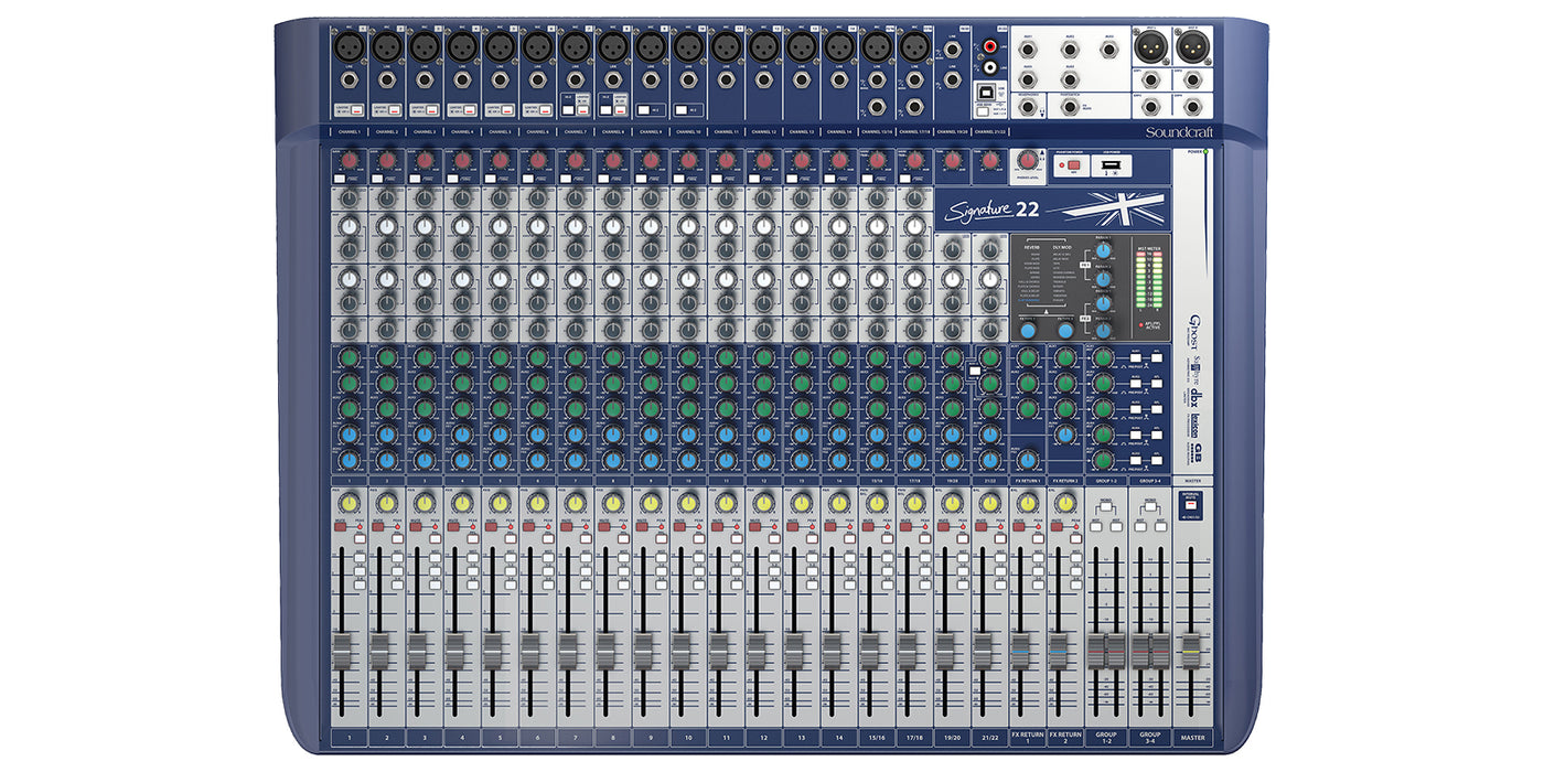 Soundcraft Signature22 22-Channel Analog Mixer with USB