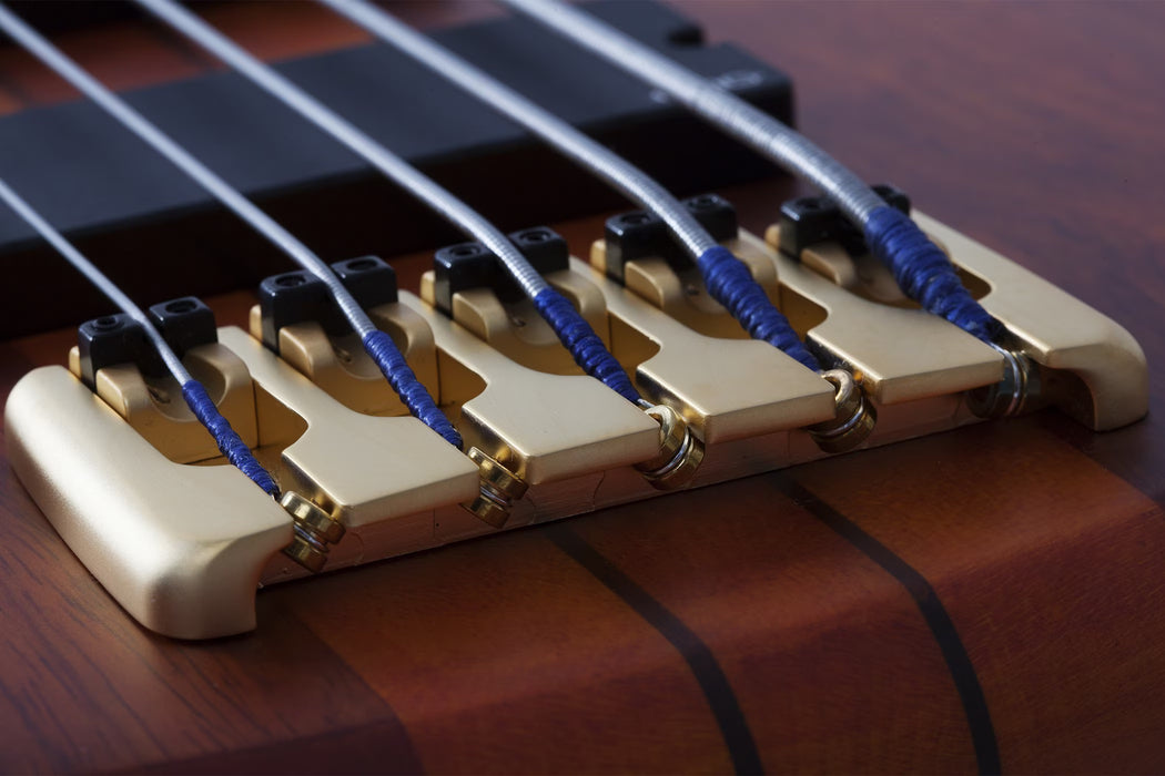 Schecter Stiletto Studio-5 5-String Fretless Electric Bass Left-Handed, Honey Satin