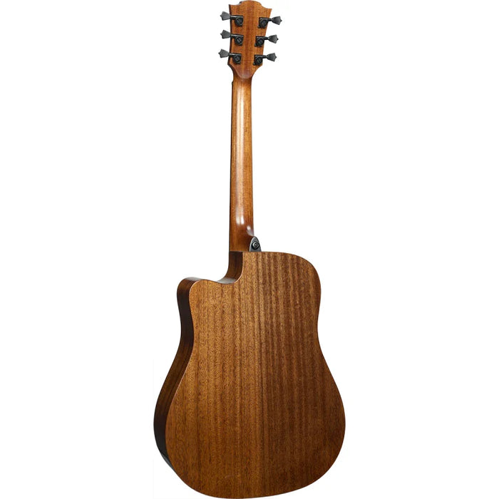 Lag T-BLUE-DCE Tramontane Special Dreadnought Cutaway Acoustic-Electric Guitar, Blue Burst