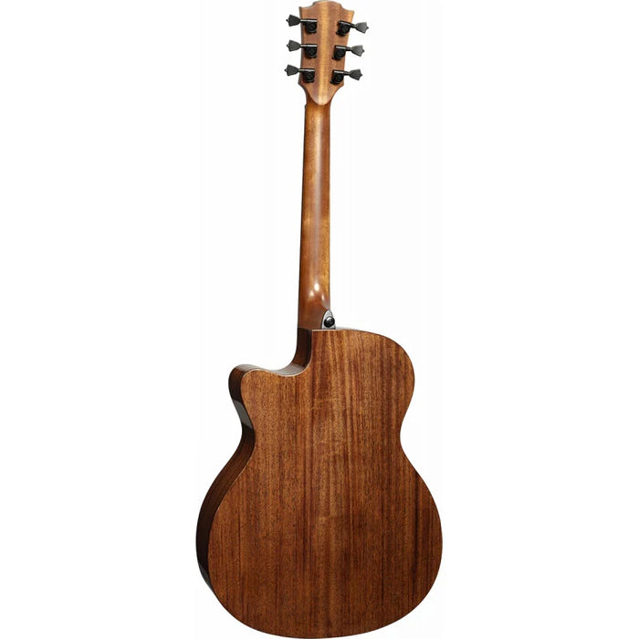 Lag T-RED-ACE Tramontane Special Auditorium Cutaway Acoustic-Electric Guitar, Red Burst