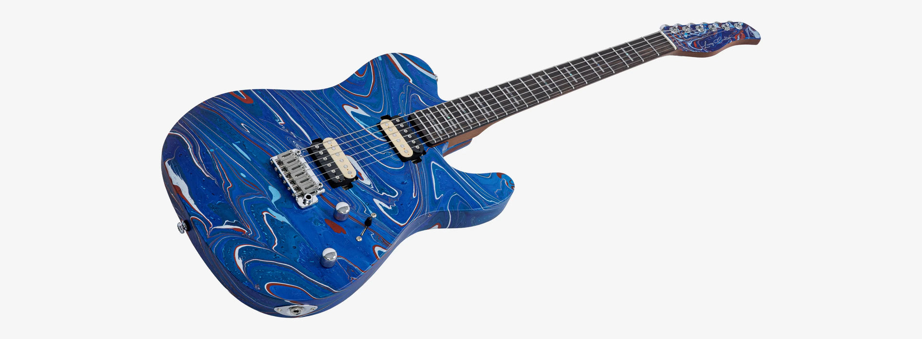 Sire Larry Calrton T7SW Electric Guitar, Blue Swirl