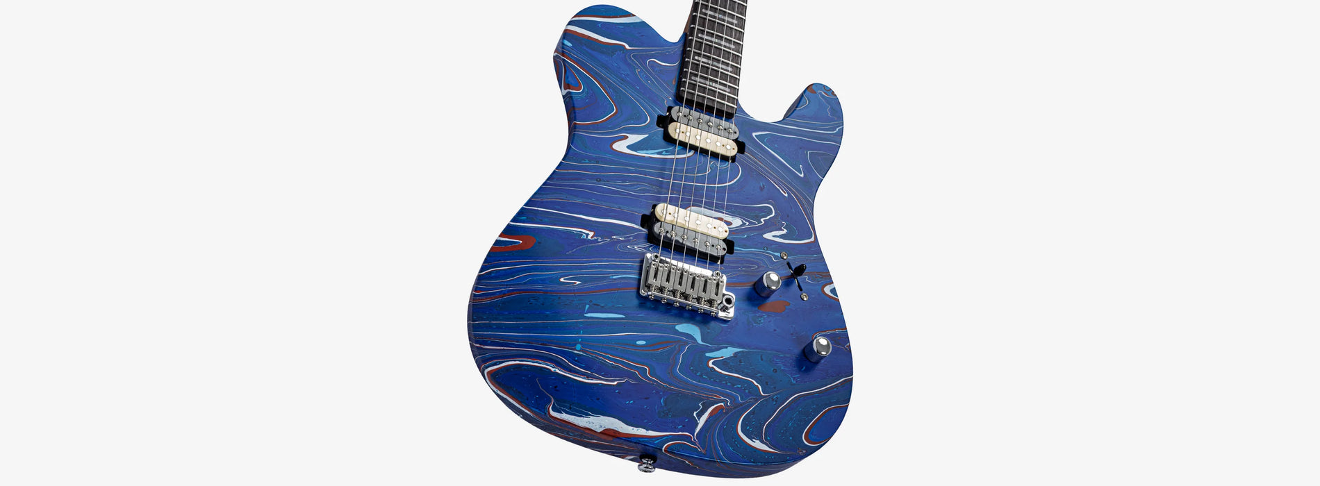 Sire Larry Calrton T7SW Electric Guitar, Blue Swirl