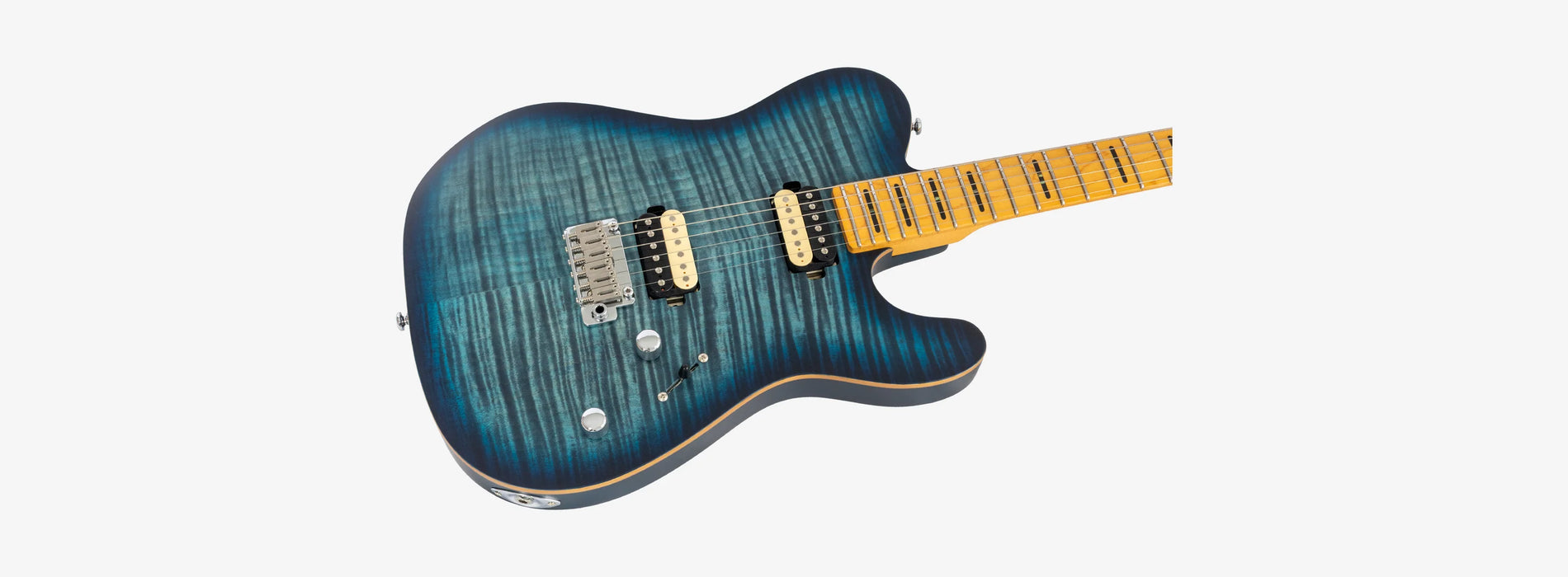 Sire Larry Carlton T7FM New Gen Electric Guitar, Transparent Blue
